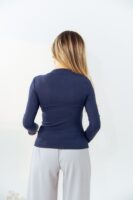 Likralı V Yaka Uzun Kollu Body