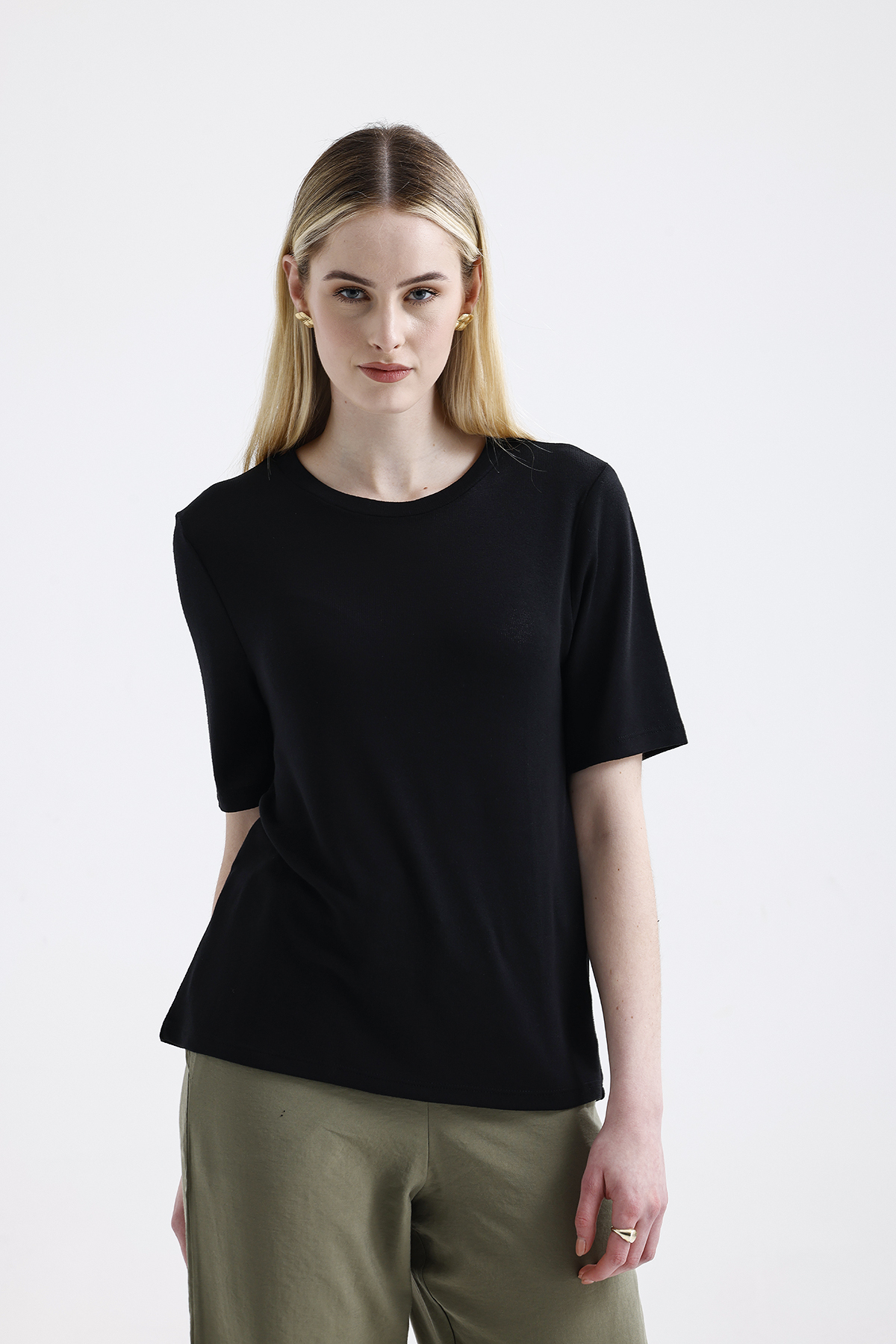 Bisiklet Yaka Triko T-shirt