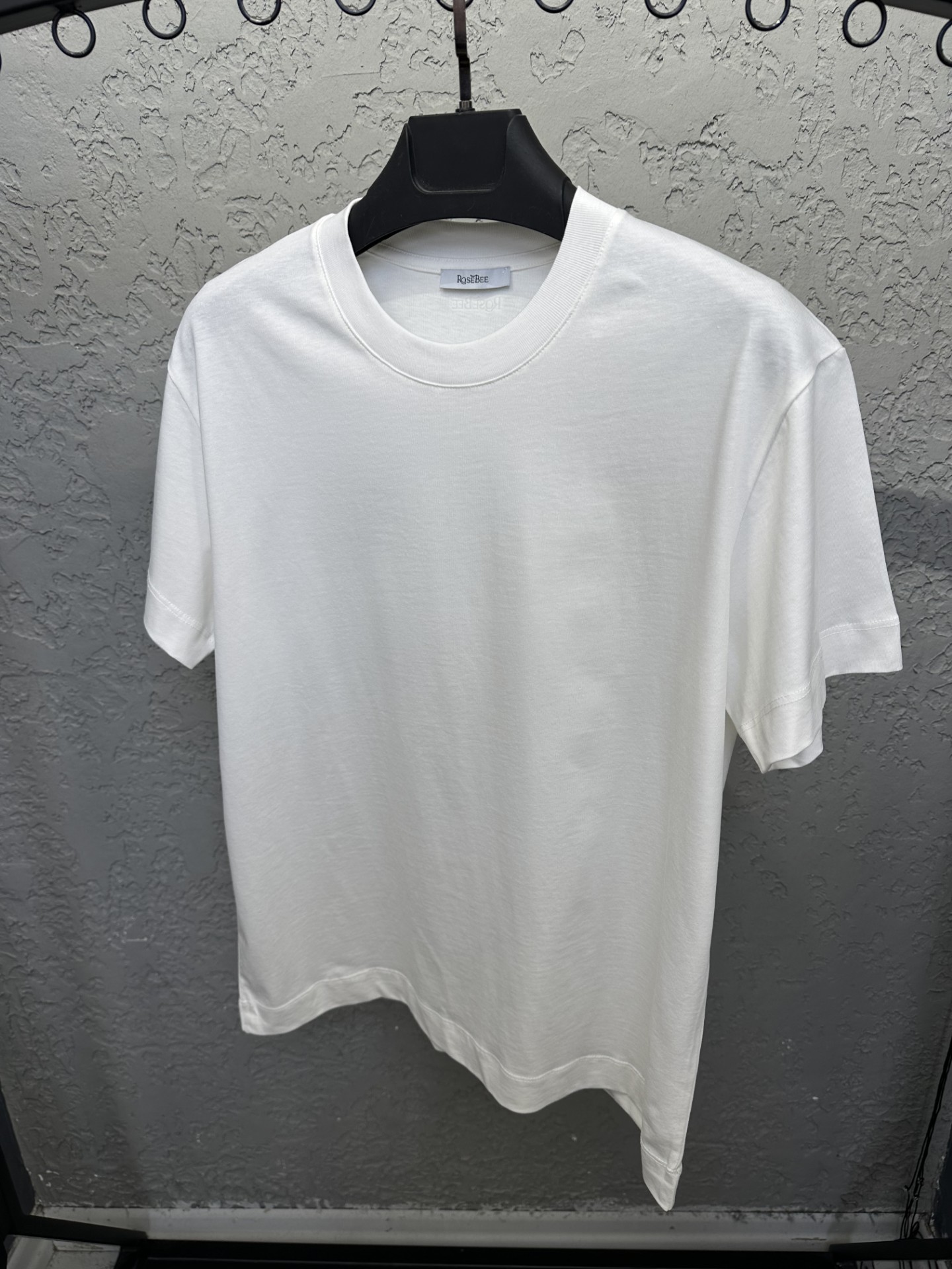 ROSE ECRU Sıfır Yaka Basic T-shirt