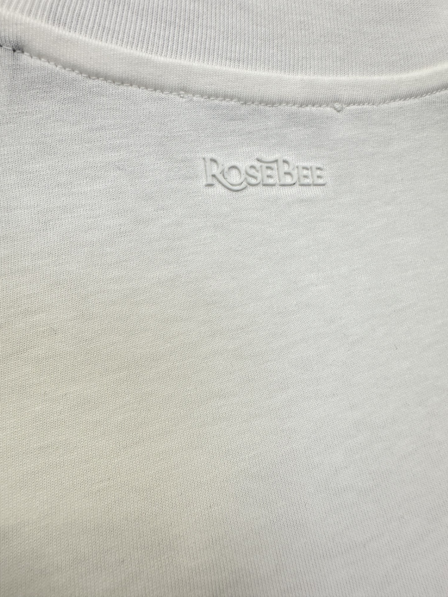 ROSE ECRU Sıfır Yaka Basic T-shirt
