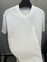 BEE ECRU V-yaka Basic T-shirt