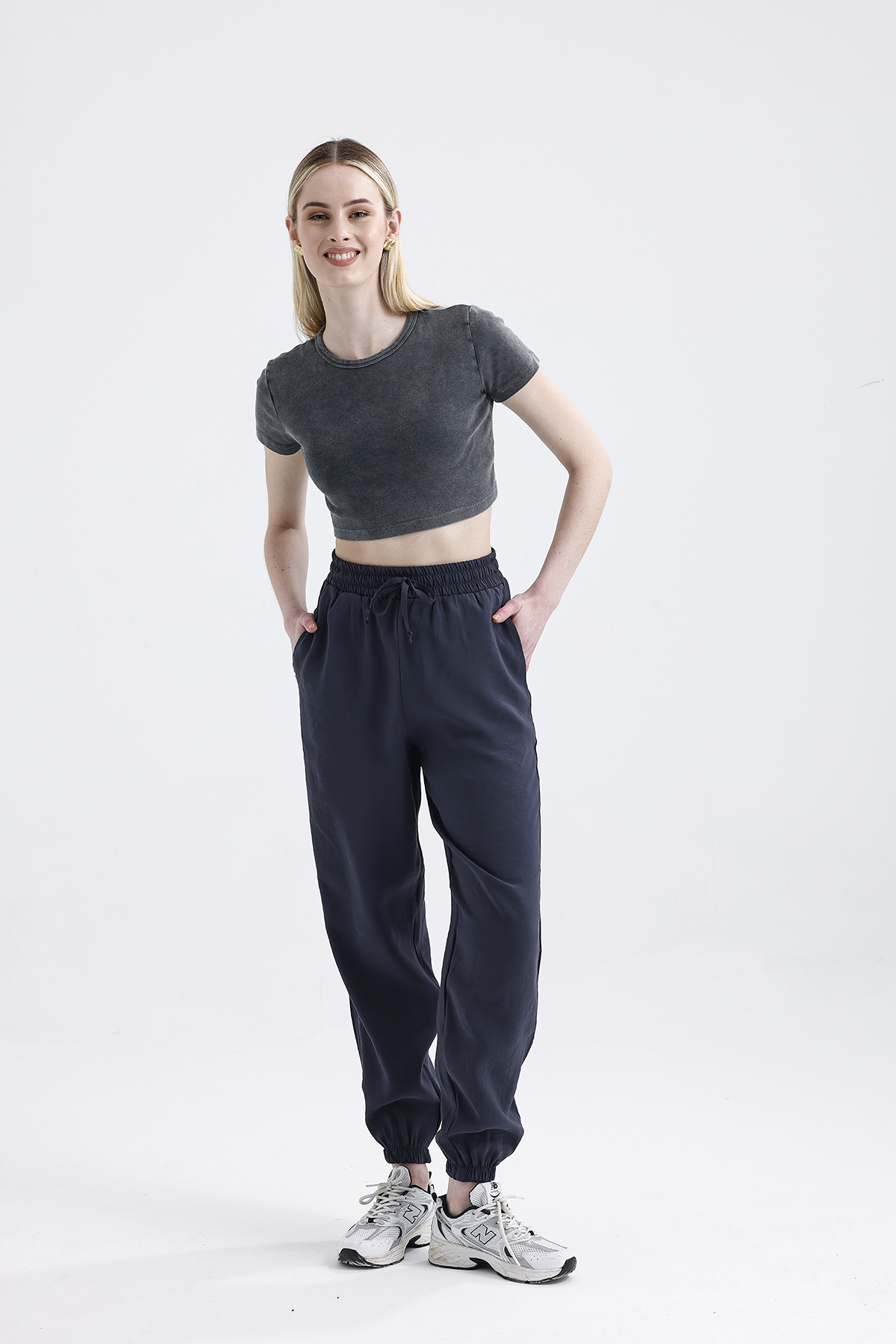 Modal Büzgülü Pantolon ‘Anthracite'