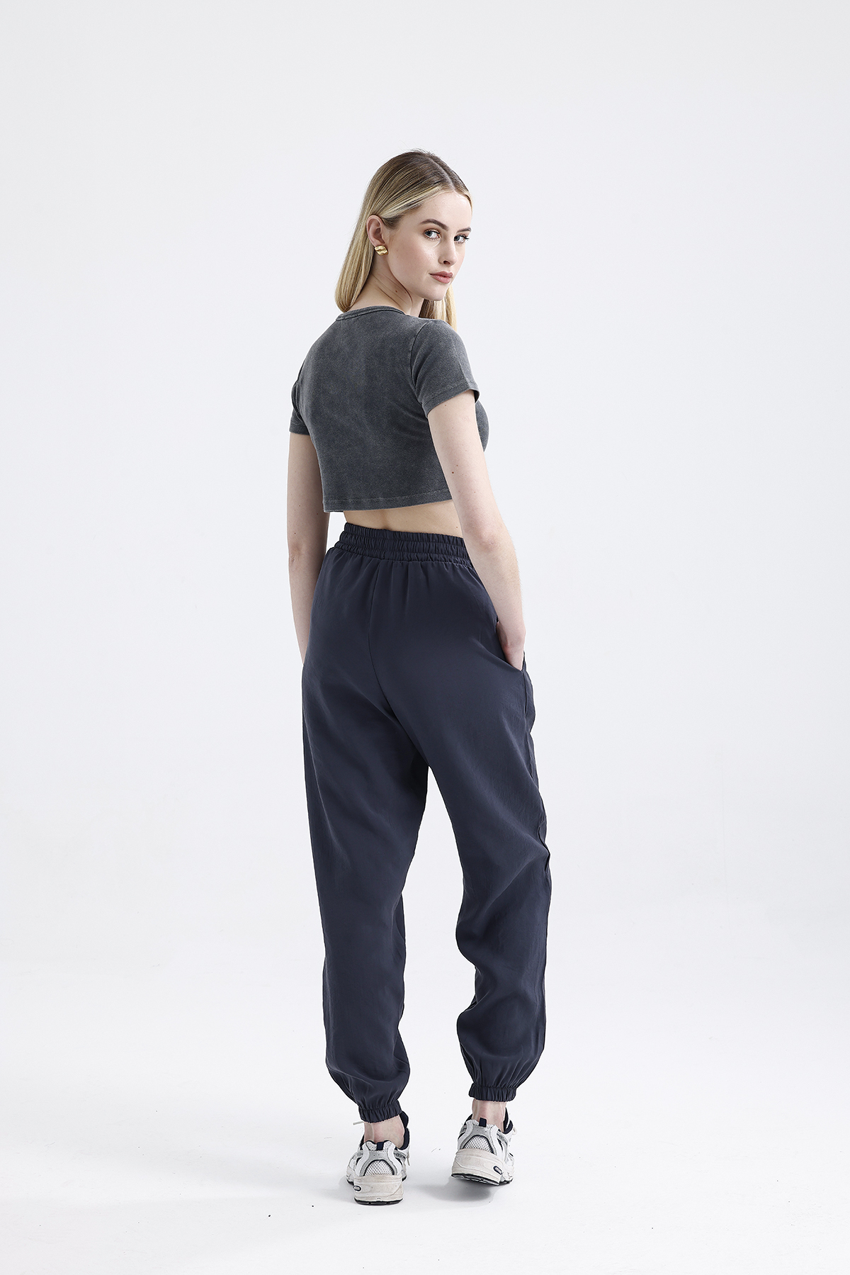 Modal Büzgülü Pantolon ‘Anthracite'