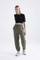 Modal Büzgülü Pantolon 'OLIVE DRAP'