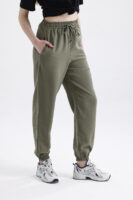 Modal Büzgülü Pantolon 'OLIVE DRAP'