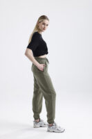 Modal Büzgülü Pantolon 'OLIVE DRAP'