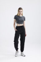 Modal Büzgülü Pantolon 'BLACK'
