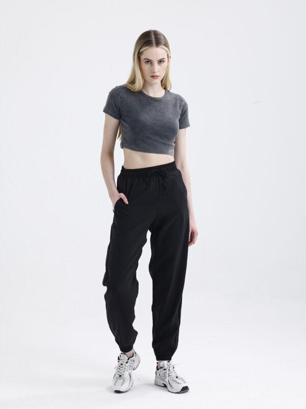 Modal Büzgülü Pantolon 'BLACK'